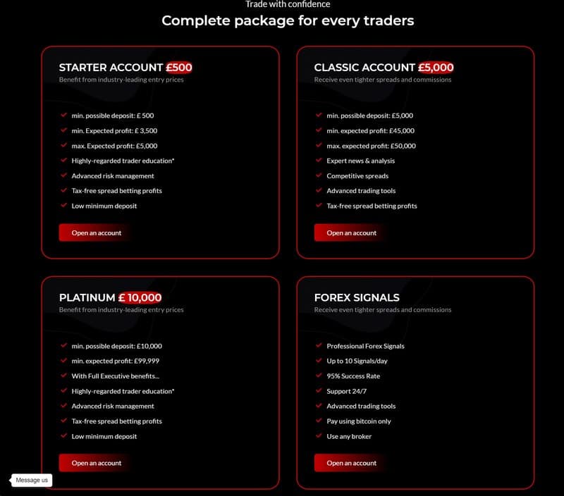 Account Types at Trade Pulse