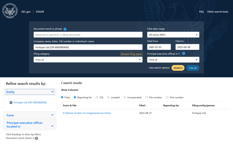 SEC Query Result