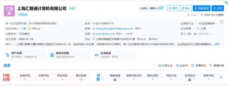 Información de registro de 99期货