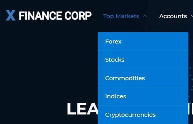 X-Finance Corp의 거래 상품