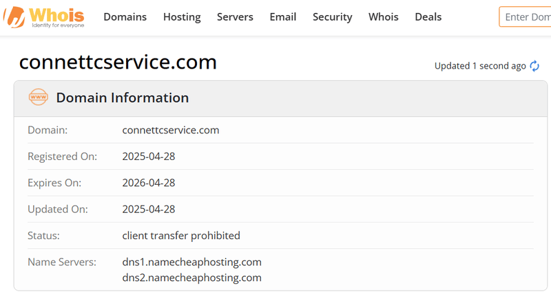 Whois Kết quả truy vấn