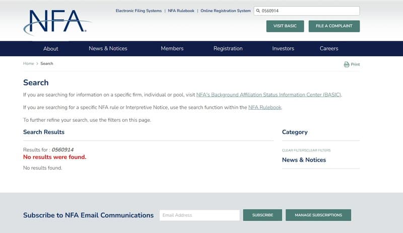 NFA official screenshot