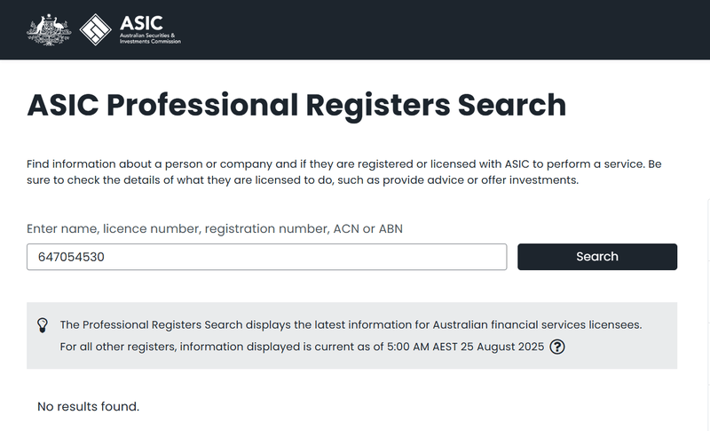 ASIC Query Result (647054530)