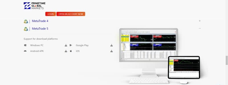 PGM's MT5 trading platform