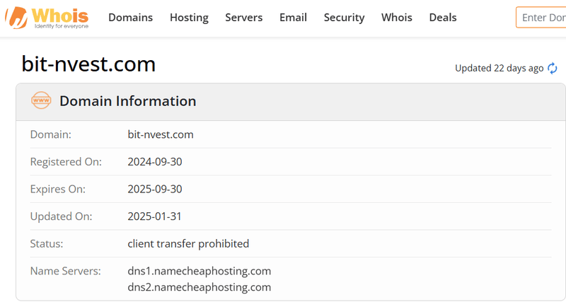 ผลการค้นหา Whois