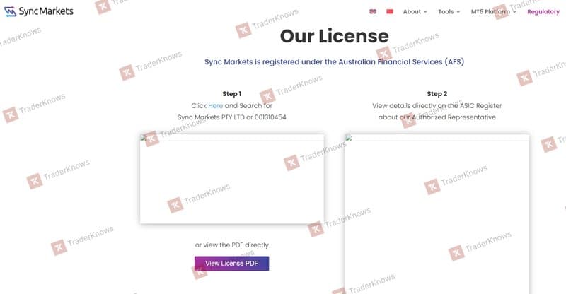 Sync Markets ตั้งค่าหน้าควบคุมกฎหมายเพื่อแสดงความถูกต้องบนเว็บไซต์