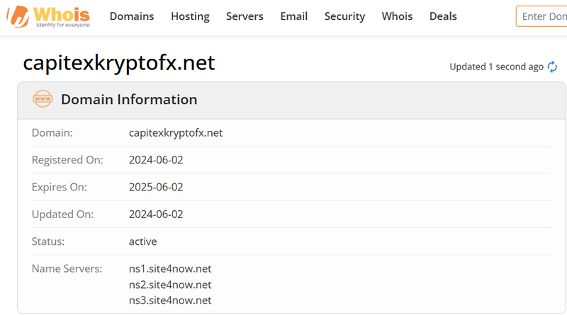 Resultados de la búsqueda de Whois