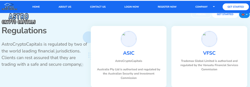 Thông tin ủy quyền quản lý của ASIC và VFSC