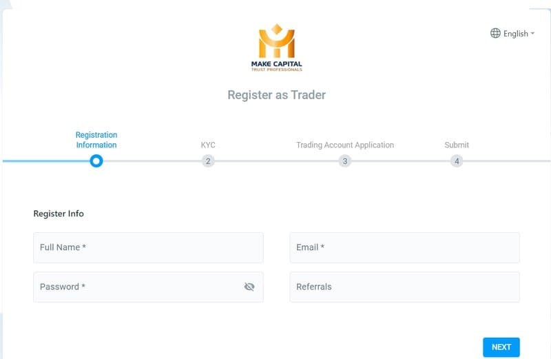 How to open an account on Make Capital?