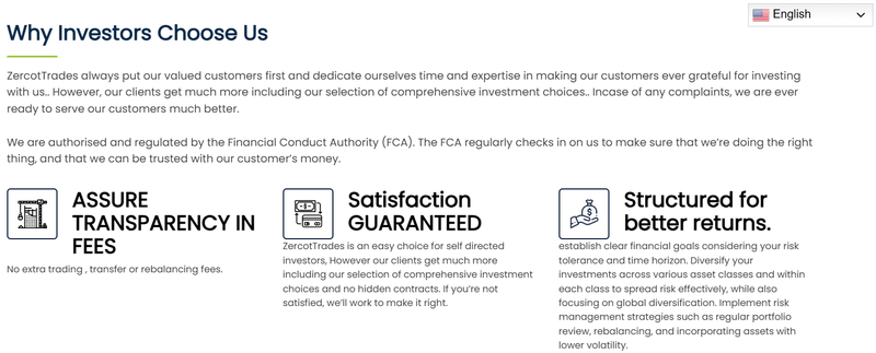 Financial regulation claims on the website