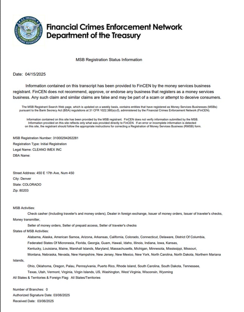 Regulatory Information