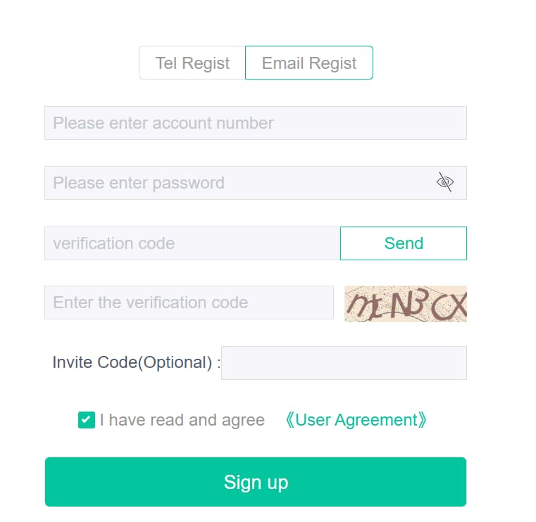 registration form