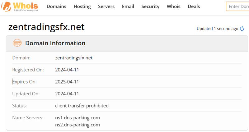 Результаты поиска Whois