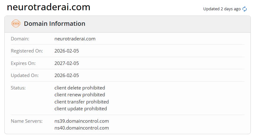 Whois 도메인 등록 시간