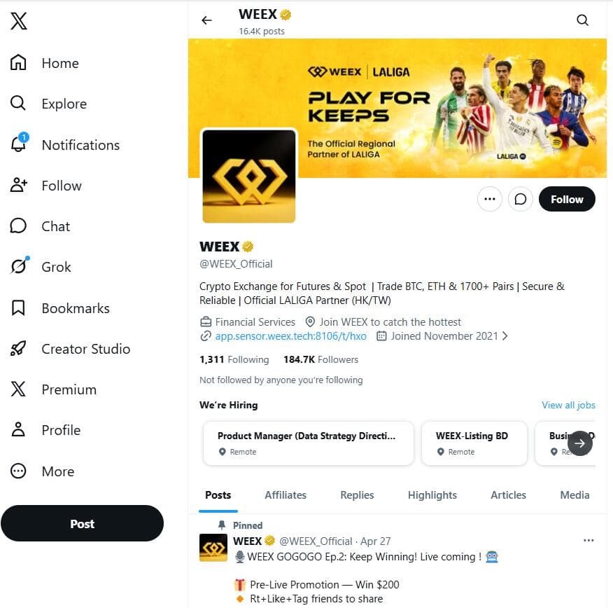Información de redes sociales