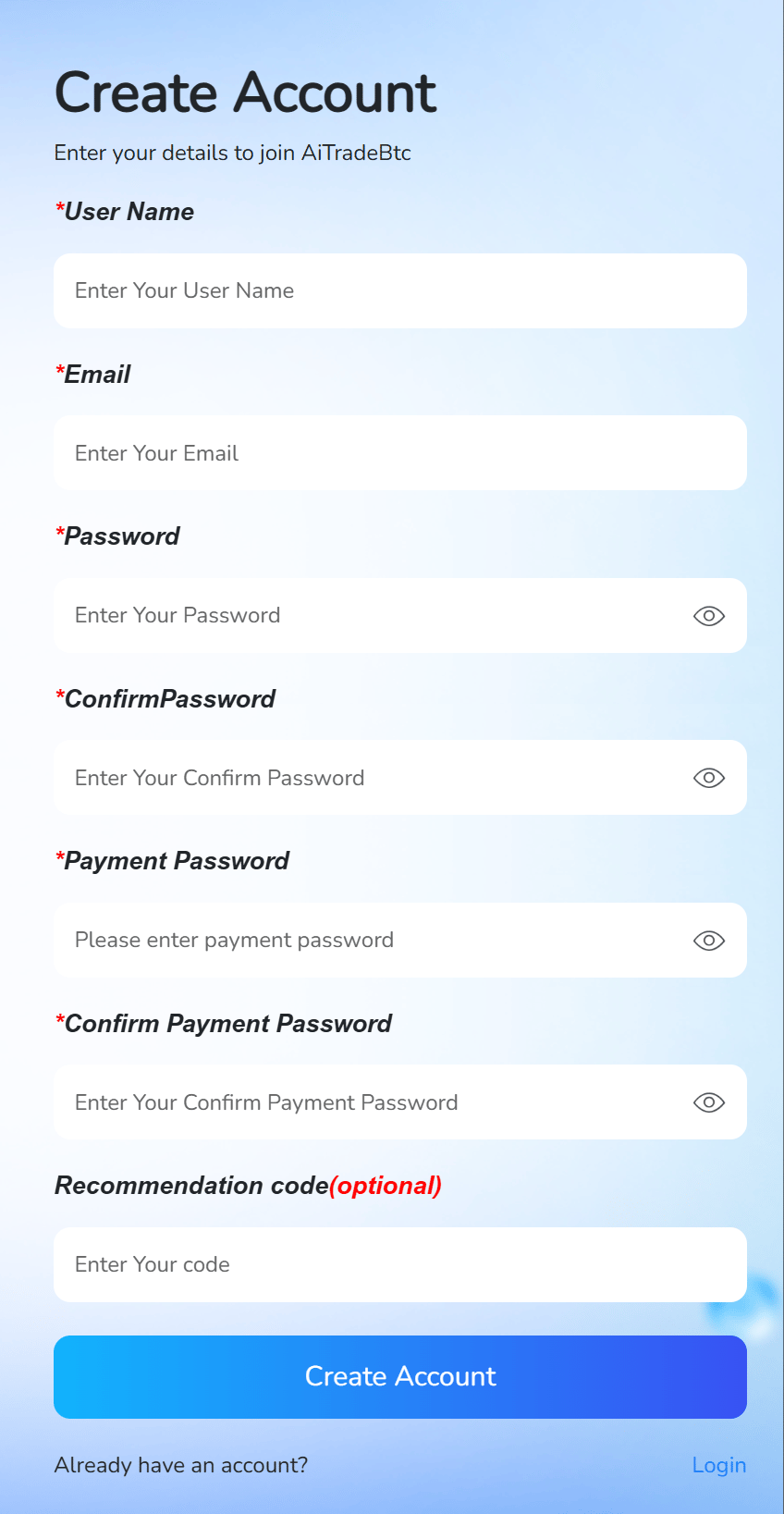 Registration Form Information