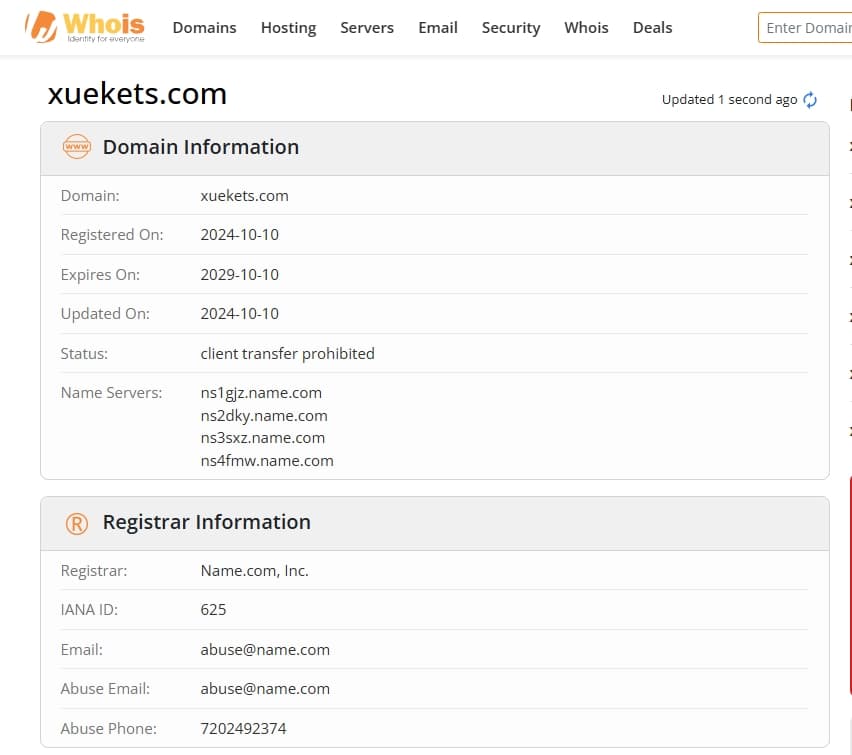 Website registration