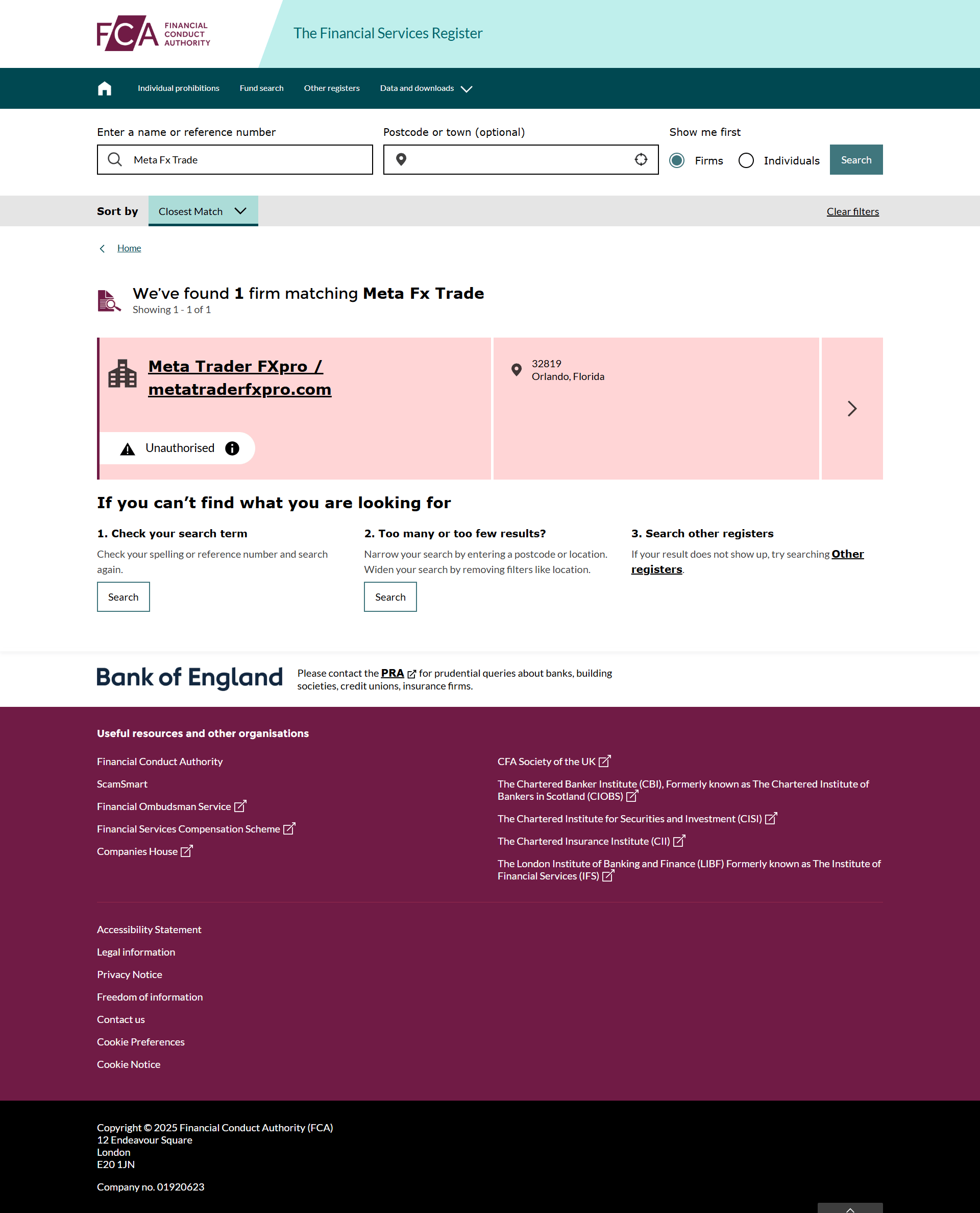 UK Financial Conduct Authority（FCA）