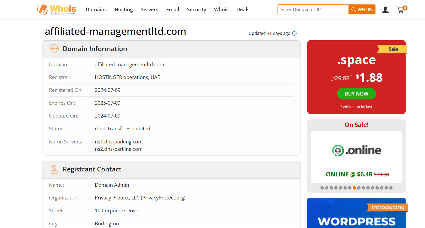 affiliated-management  whois