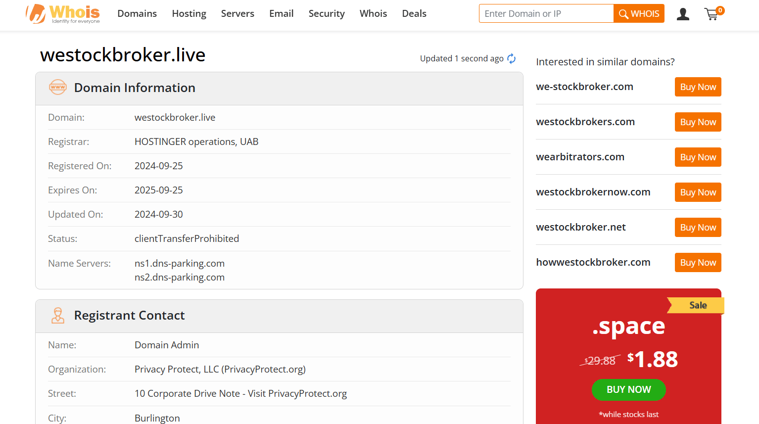 westockbroker.live whois