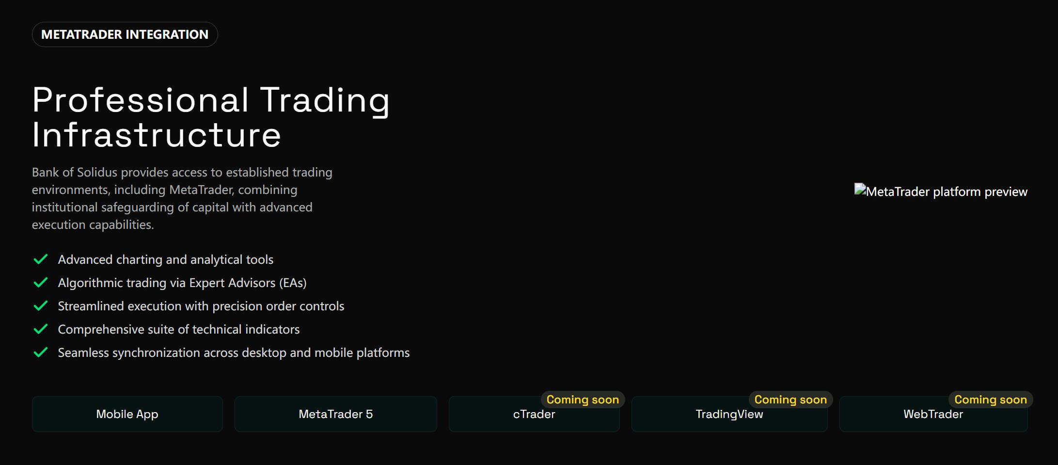 Trading platform information