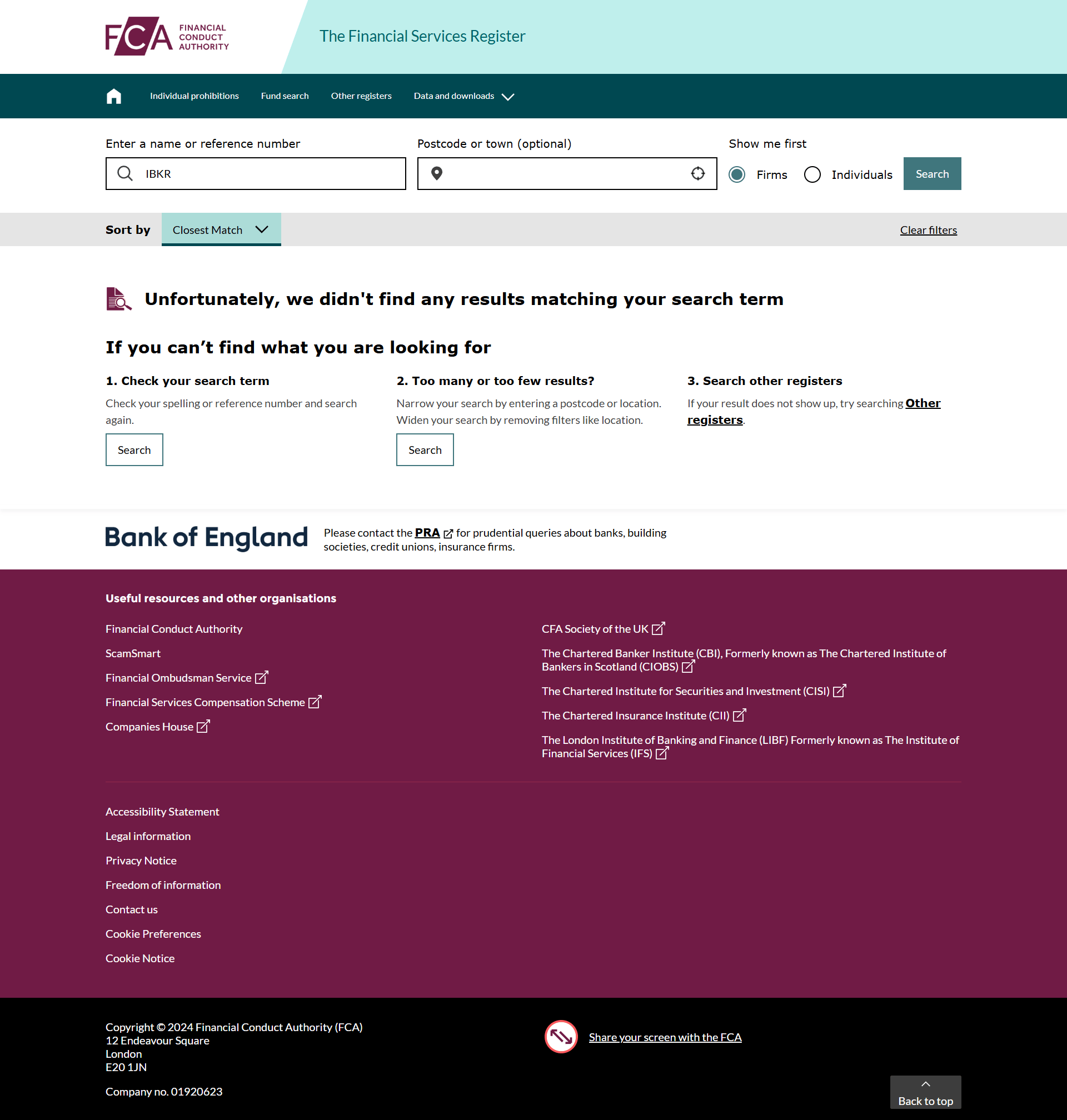 UK Financial Conduct Authority（FCA）
