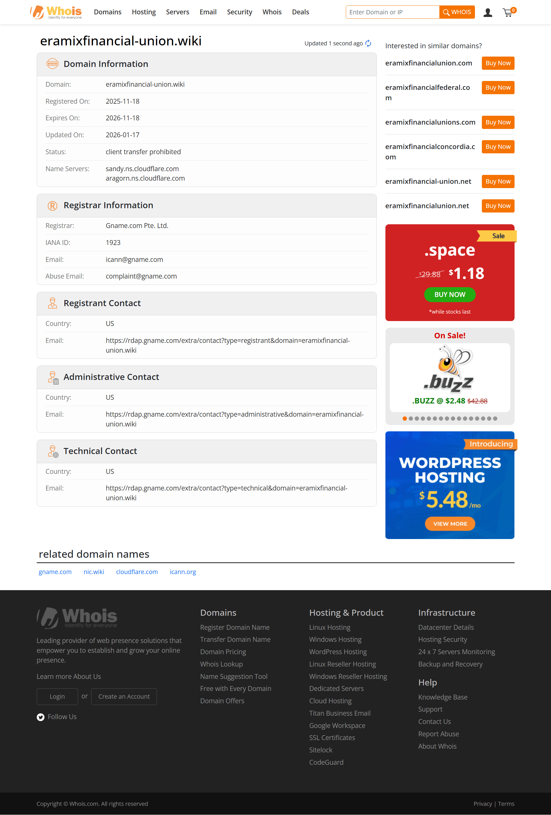 WHOIS Lookup Results