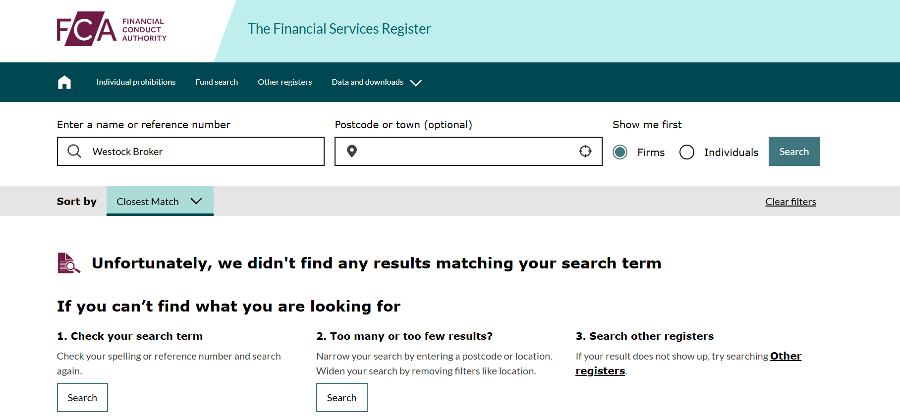 Westock Broker FCA