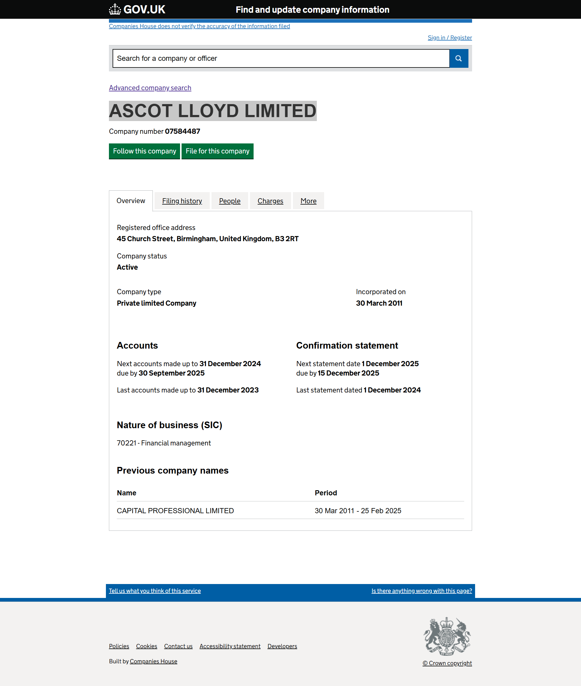UK Companies House