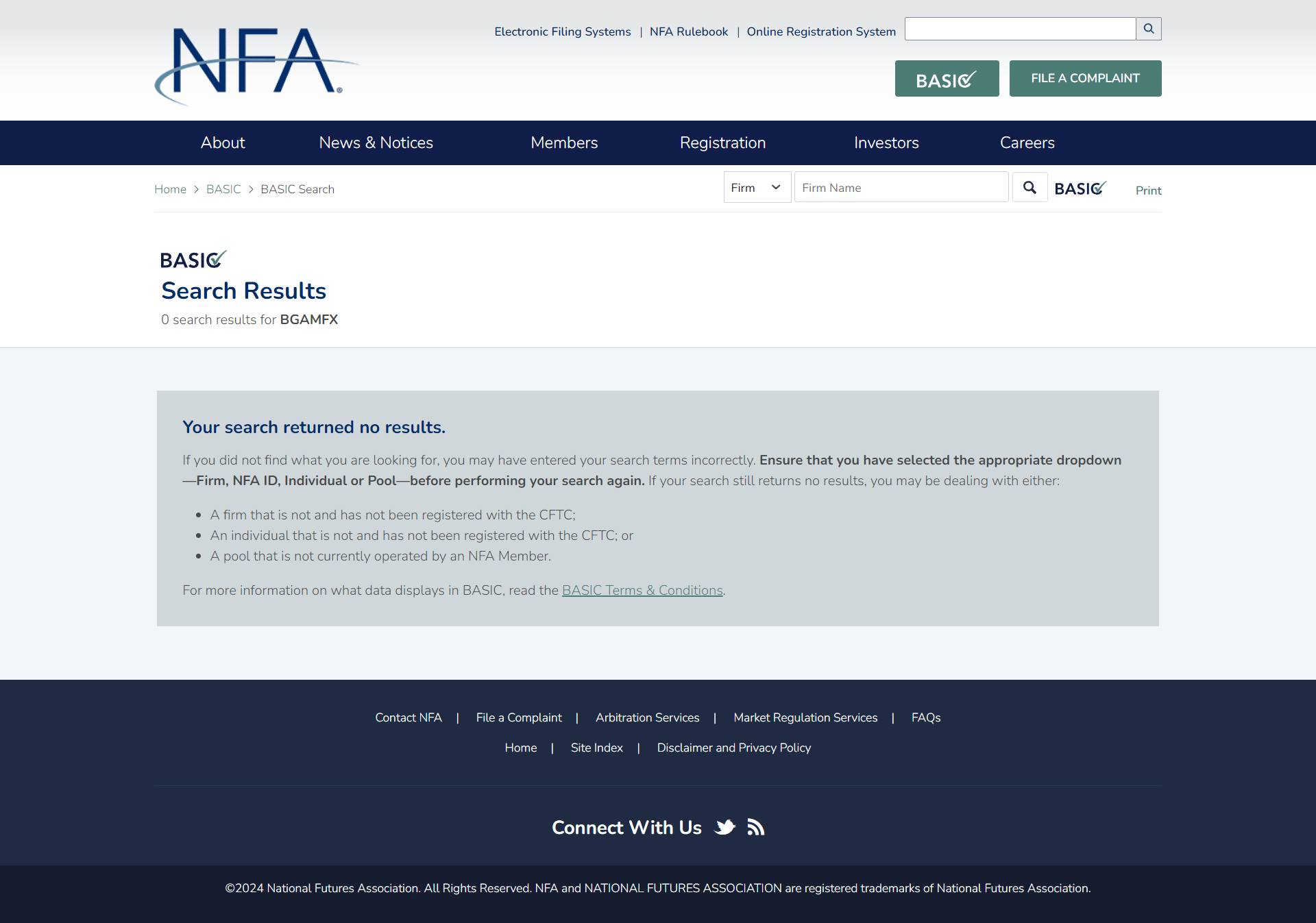 National Futures Association（NFA）