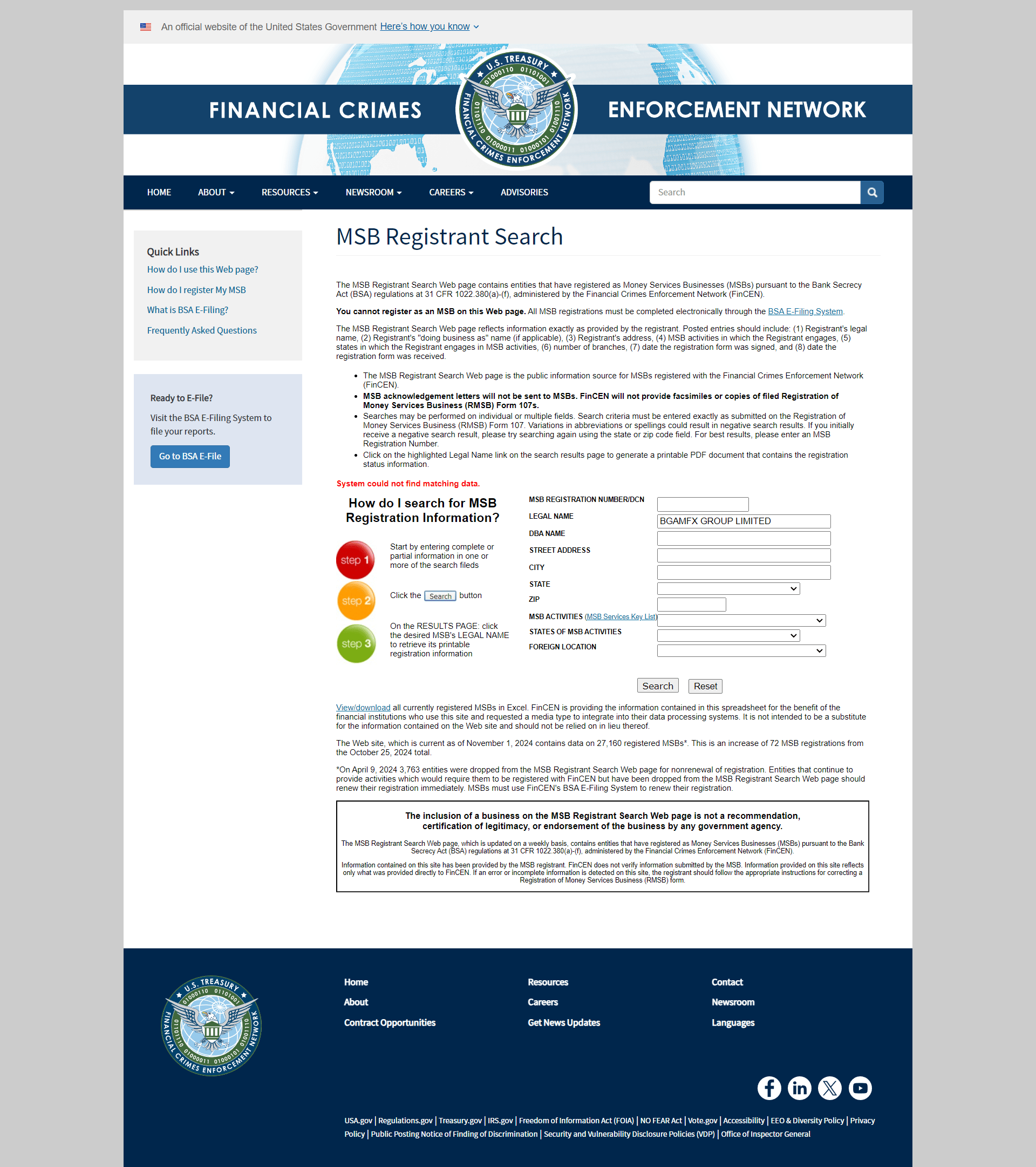 United States Financial Crimes Enforcement Network（FinCEN）