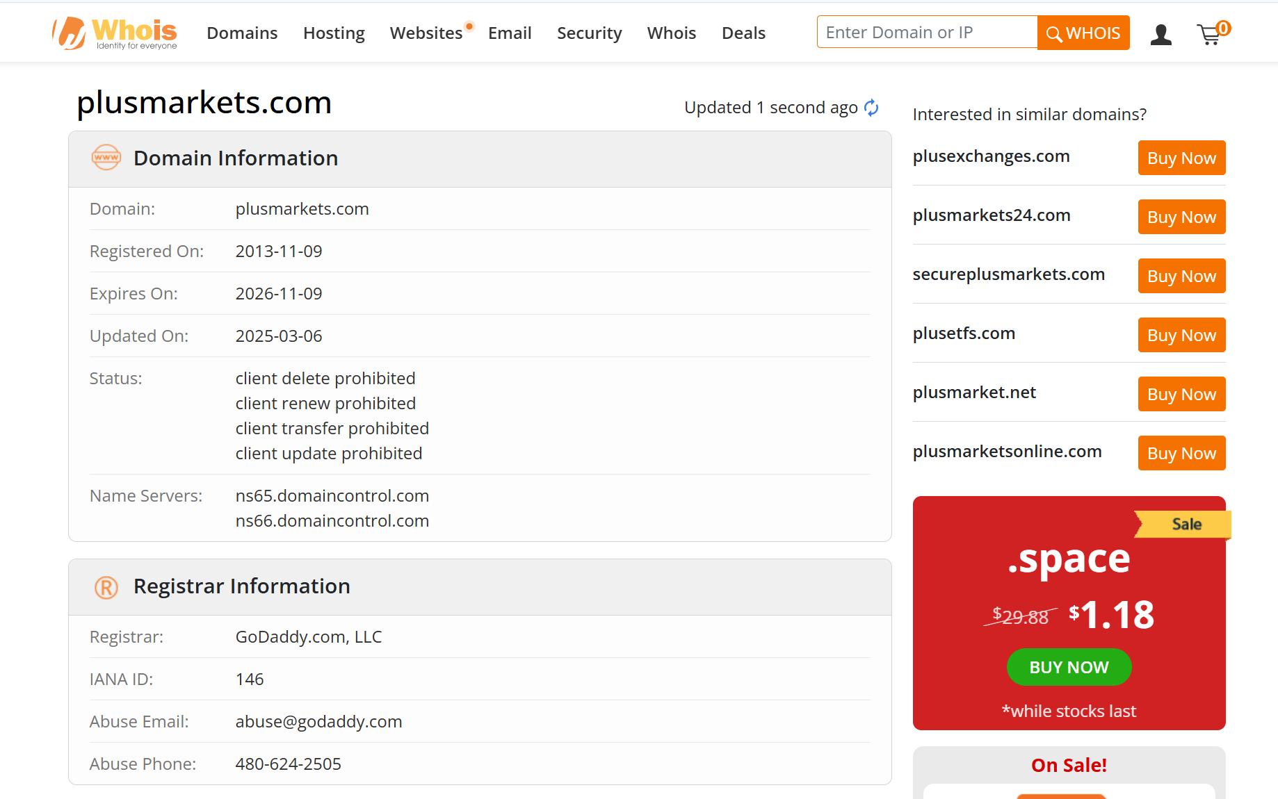 whois domain registration time