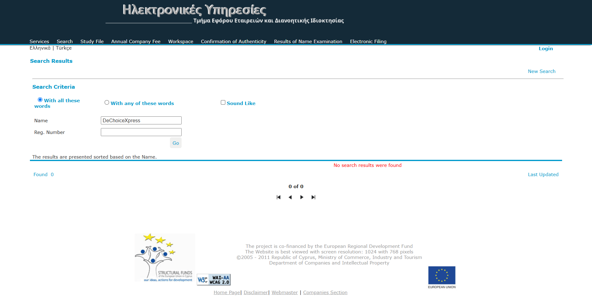 Republic of Cyprus, Ministry of Commerce, Industry and Tourism Department of Companies and Intellectual Property