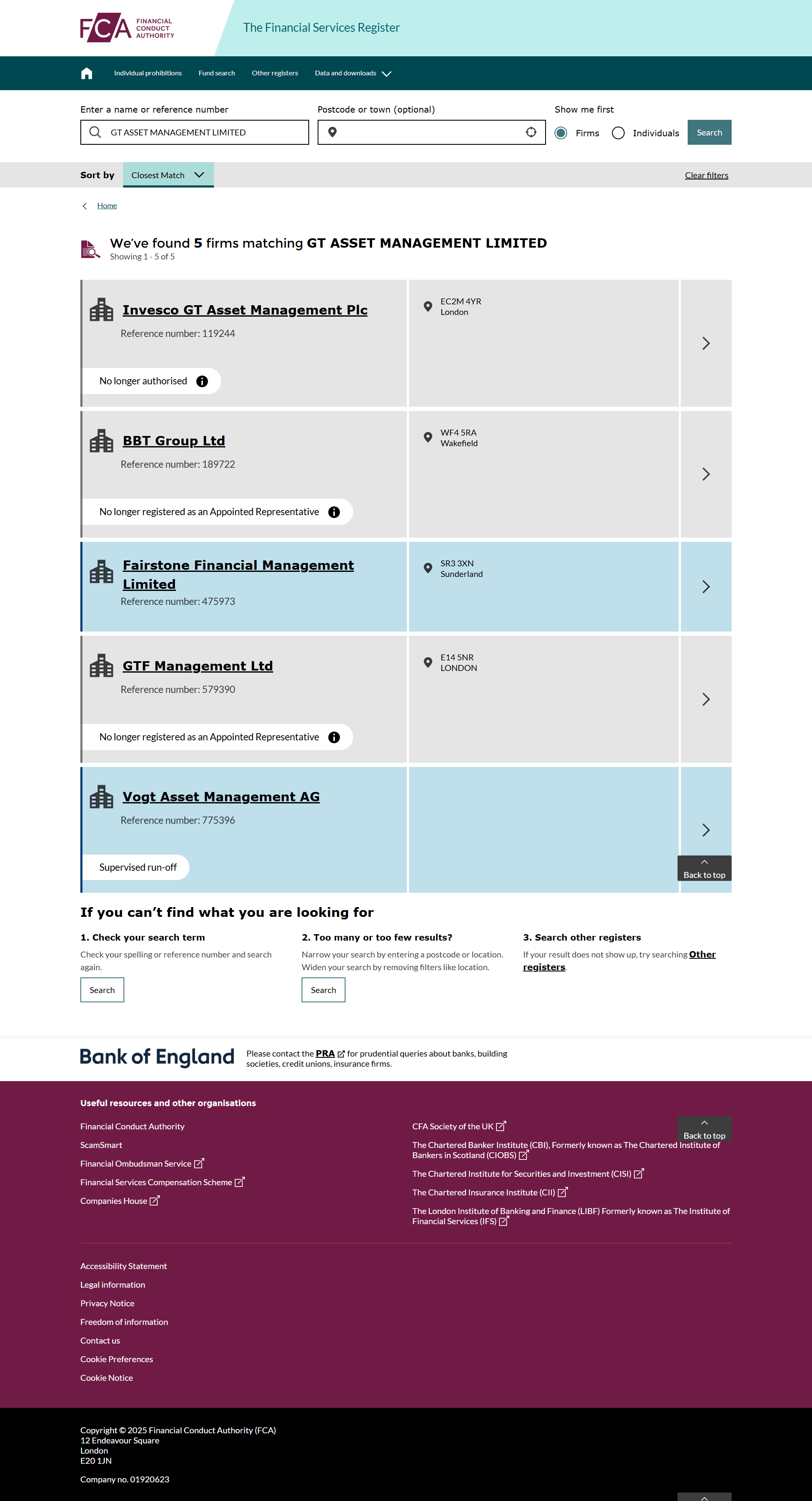 UK Financial Conduct Authority（FCA）