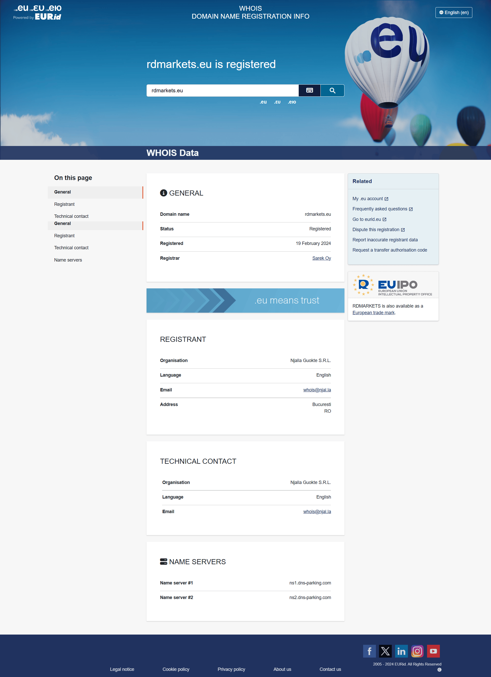 EURid Whois