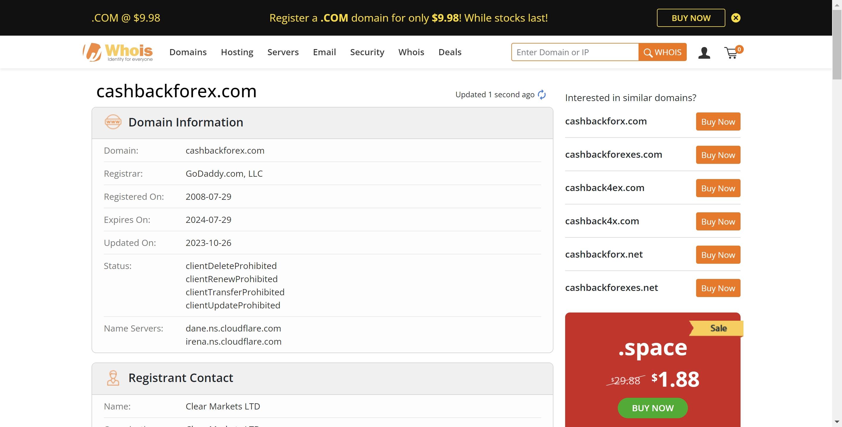 cbfx whois record