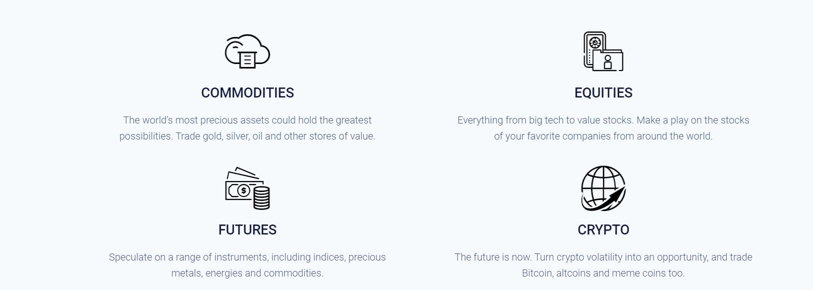 ONEWAVE X Market's trading products