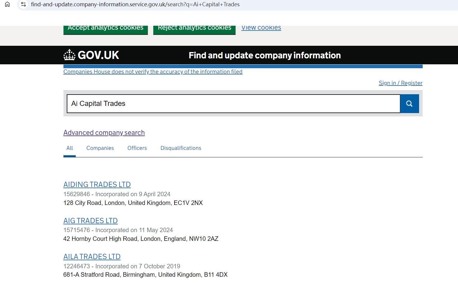 Ai Capital Trades' corporate background