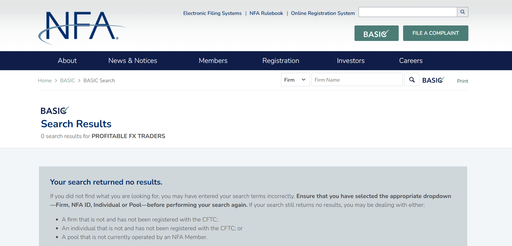 Profitable FX traders NFA