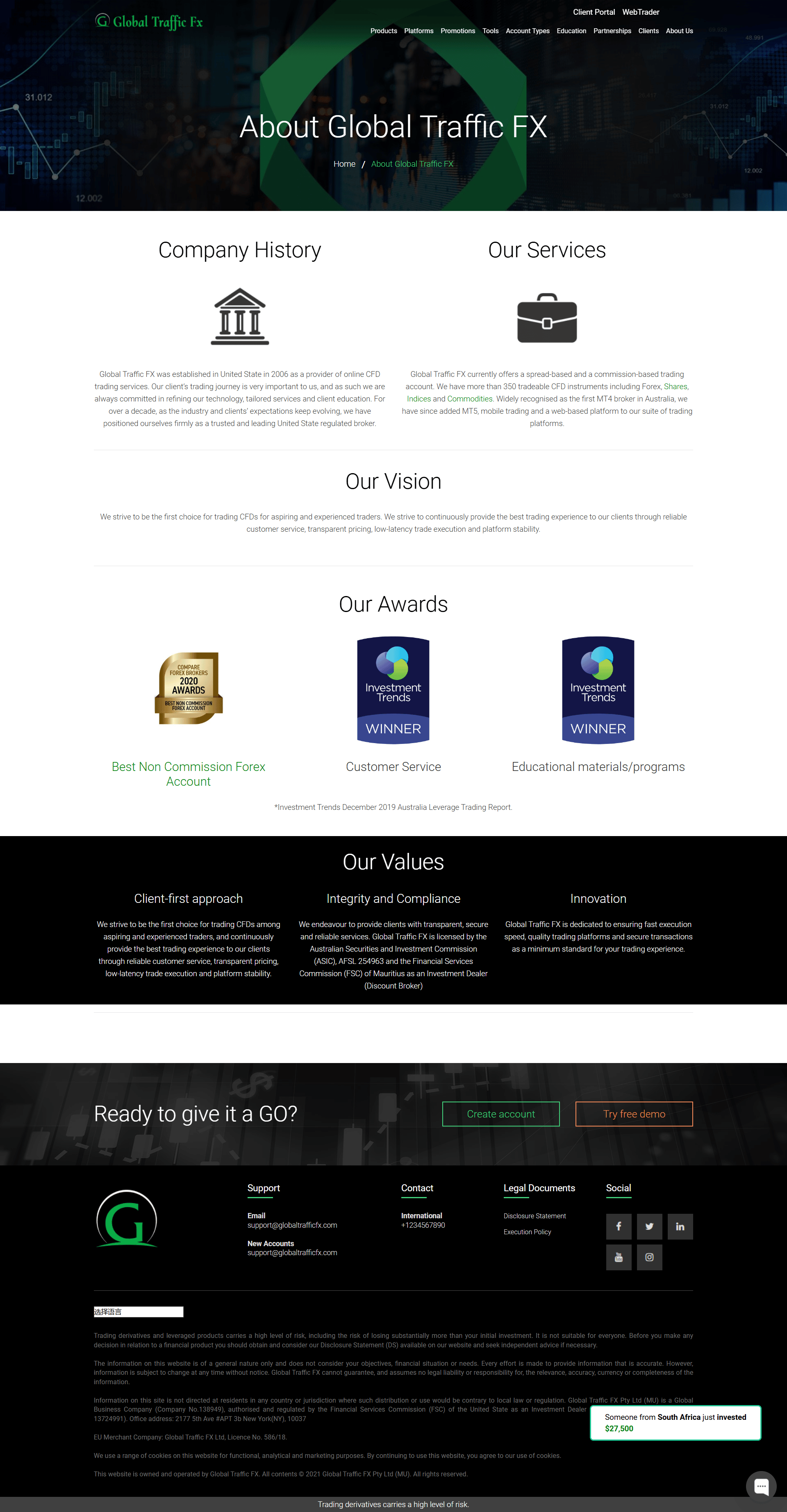 Global Traffic FX Official Website
