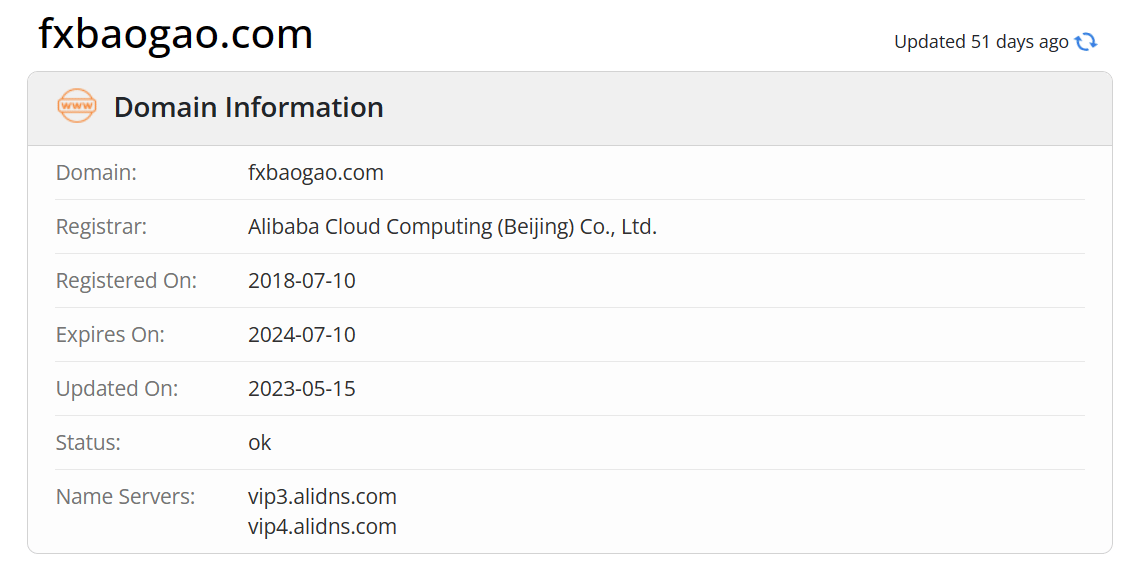 发现报告whois.com域名年限数据