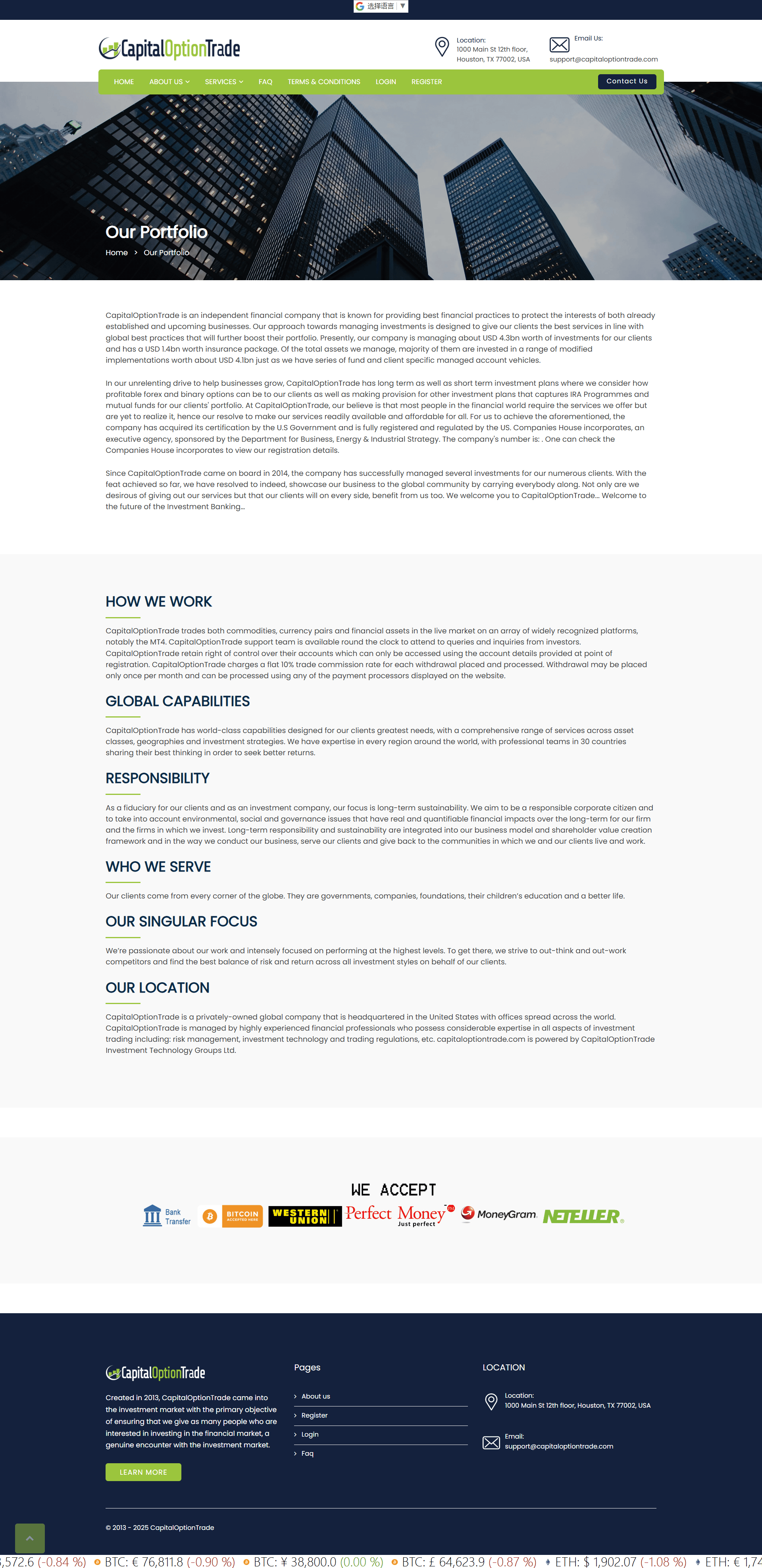CapitalOptionTrade Official Website