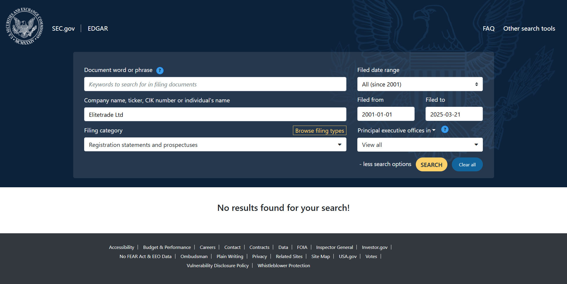 U.S. Securities and Exchange Commission（SEC）