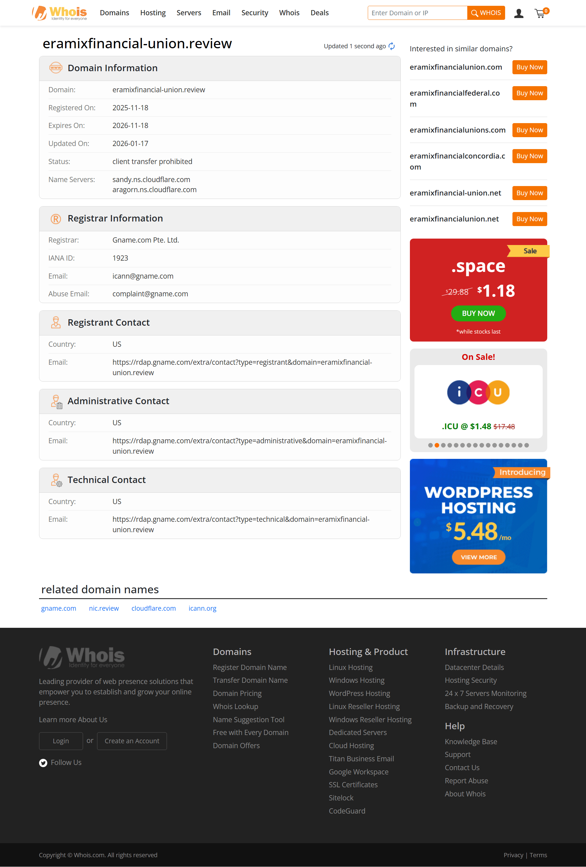 WHOIS Lookup Results