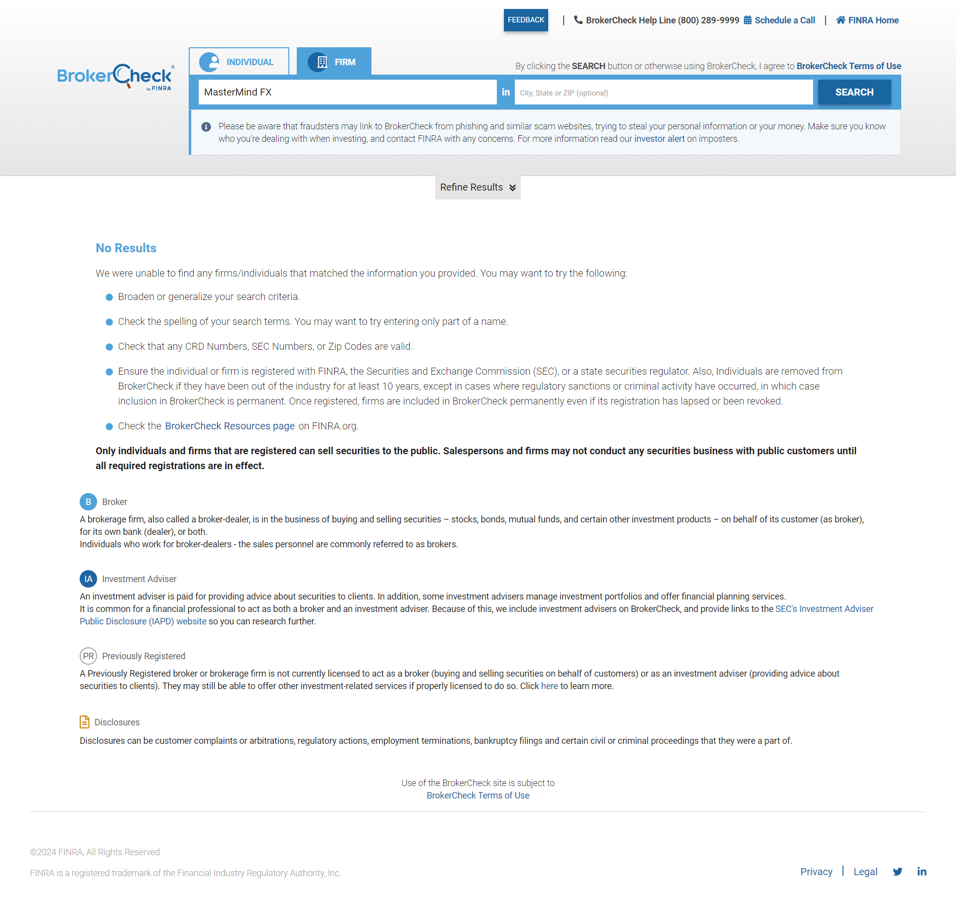 United States Financial Industry Regulatory Authority（FINRA）