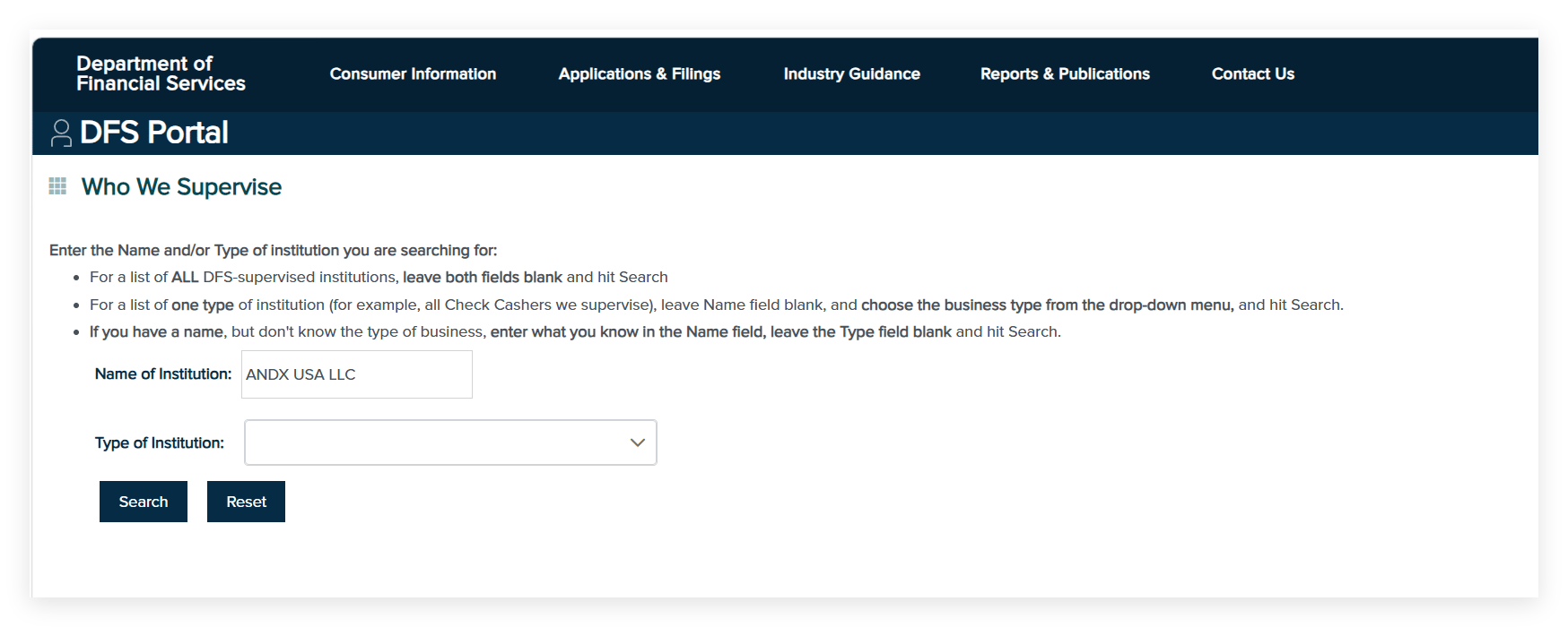 New York State Department of Financial Services