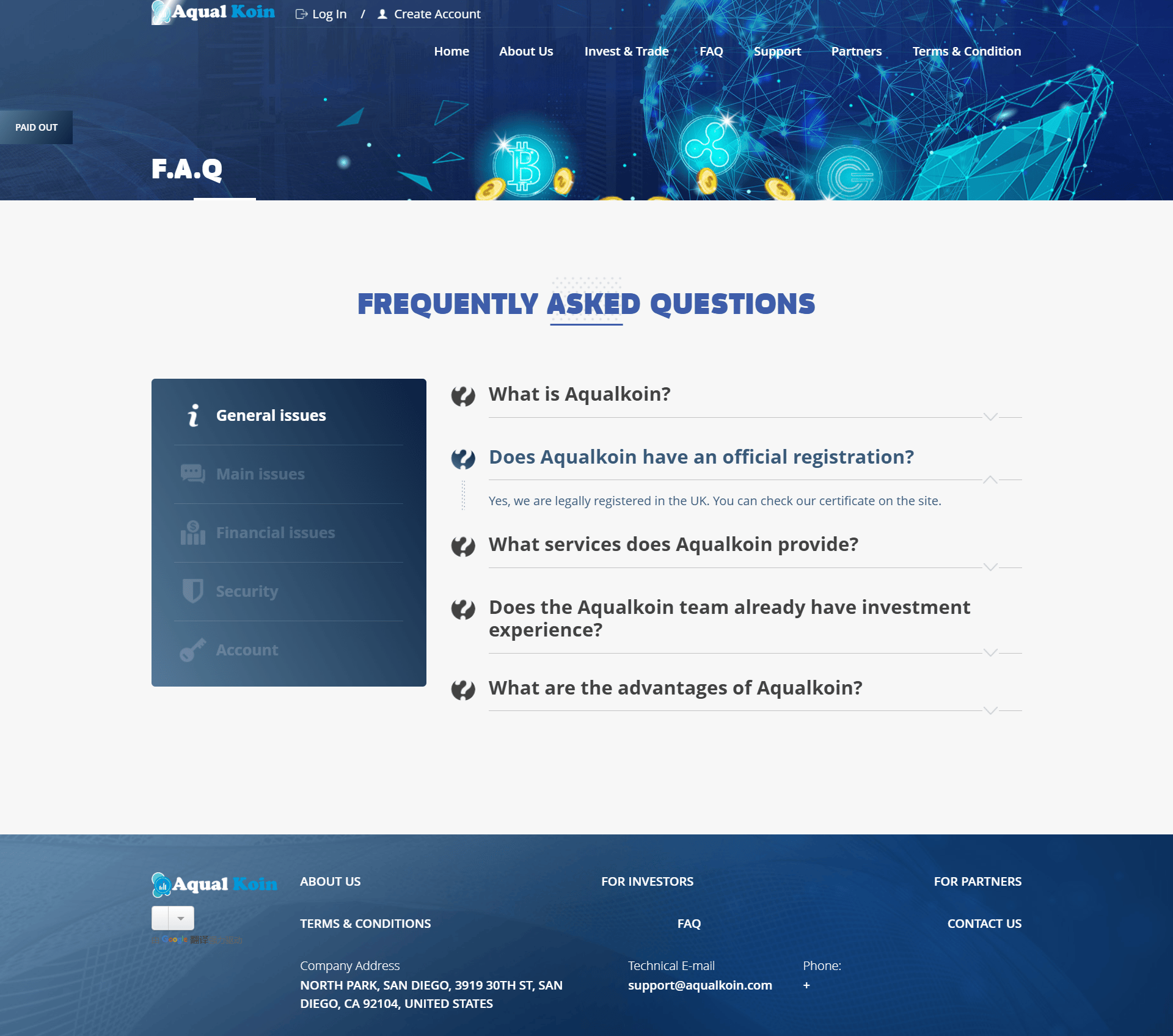 Aqualkoin Official Website