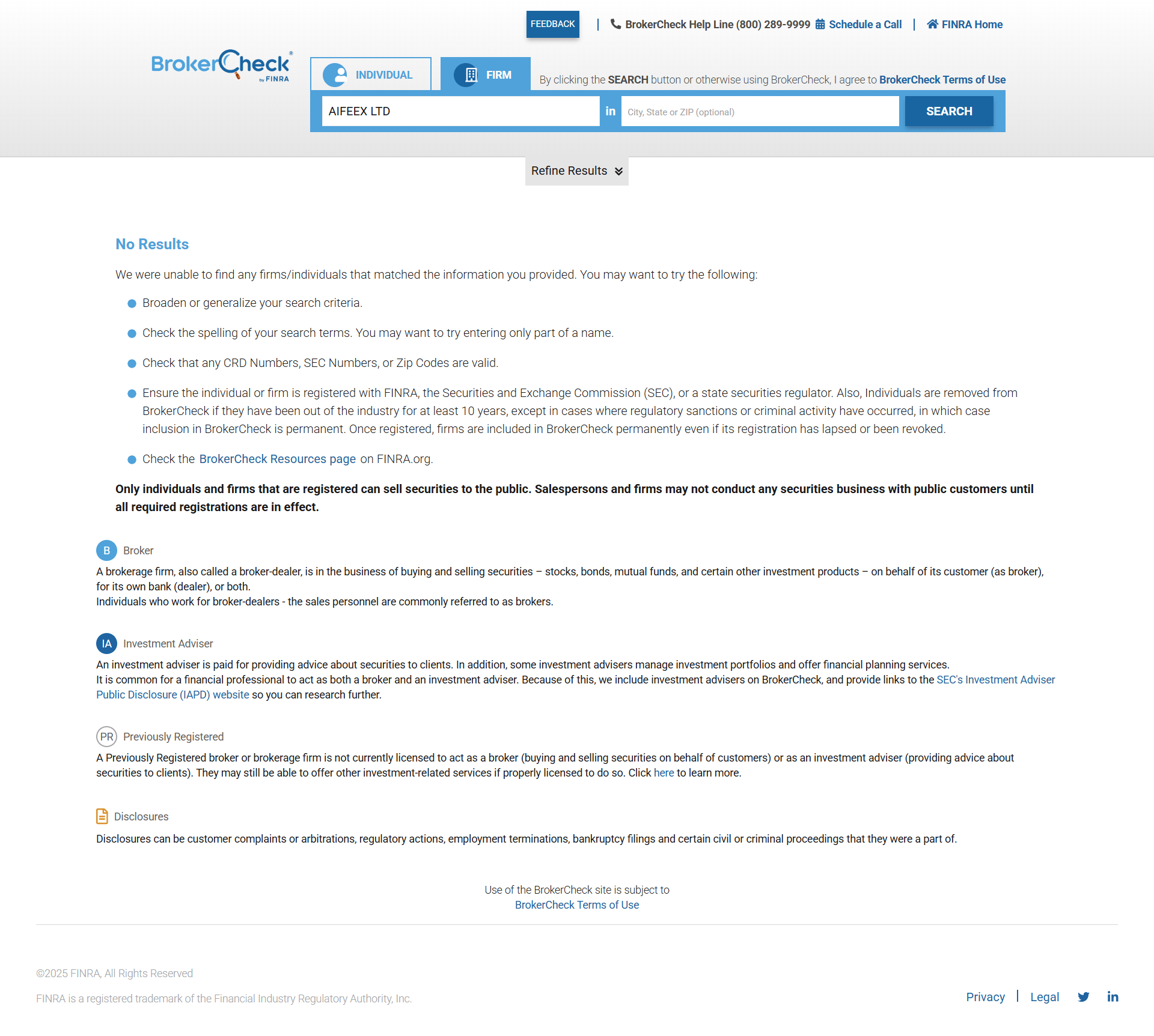 United States Financial Industry Regulatory Authority（FINRA）