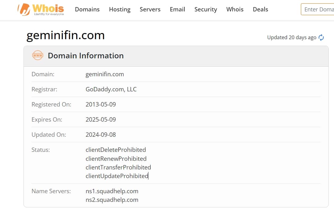 domain time of Geminifin