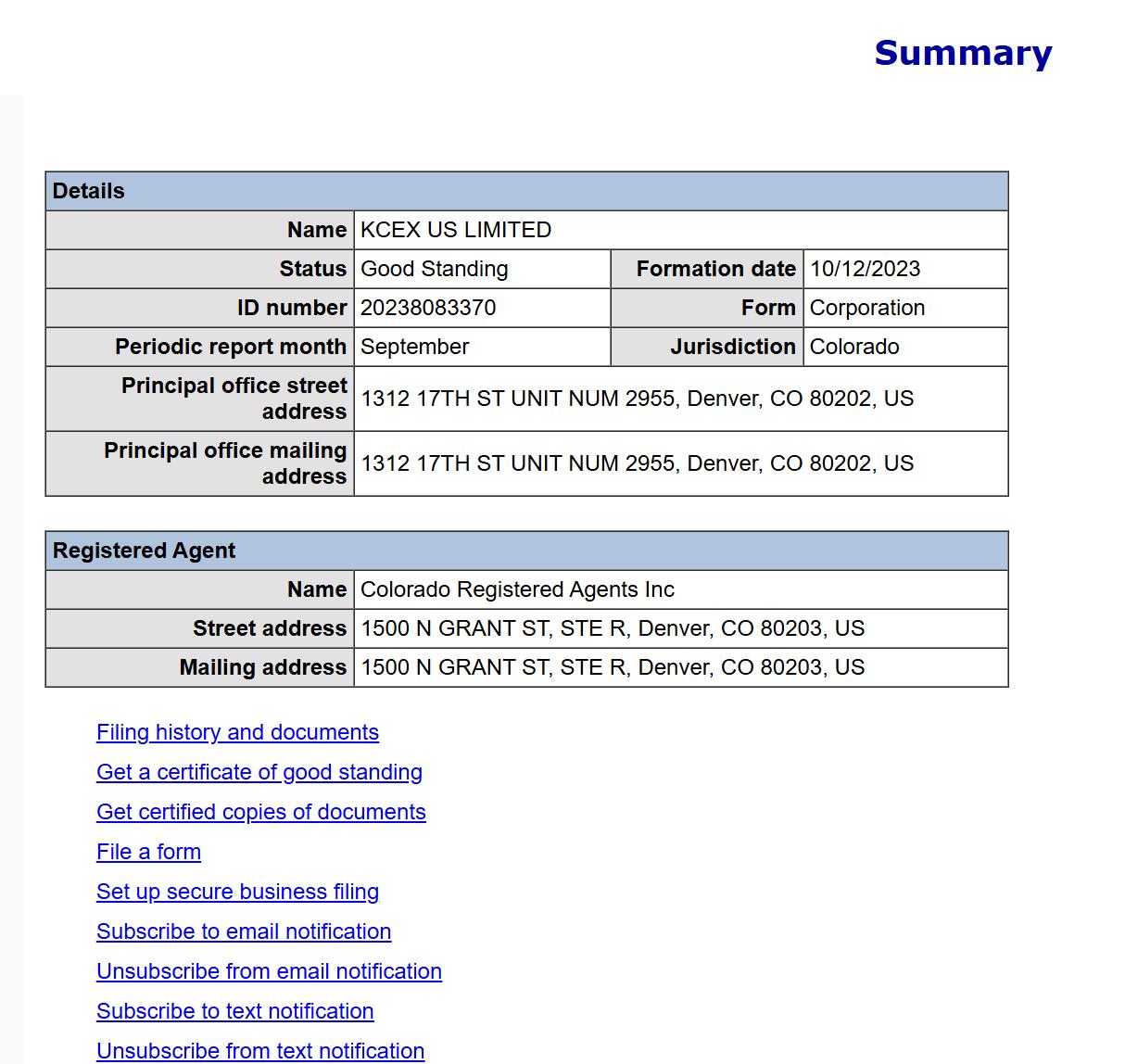 Regulatory information inquiry